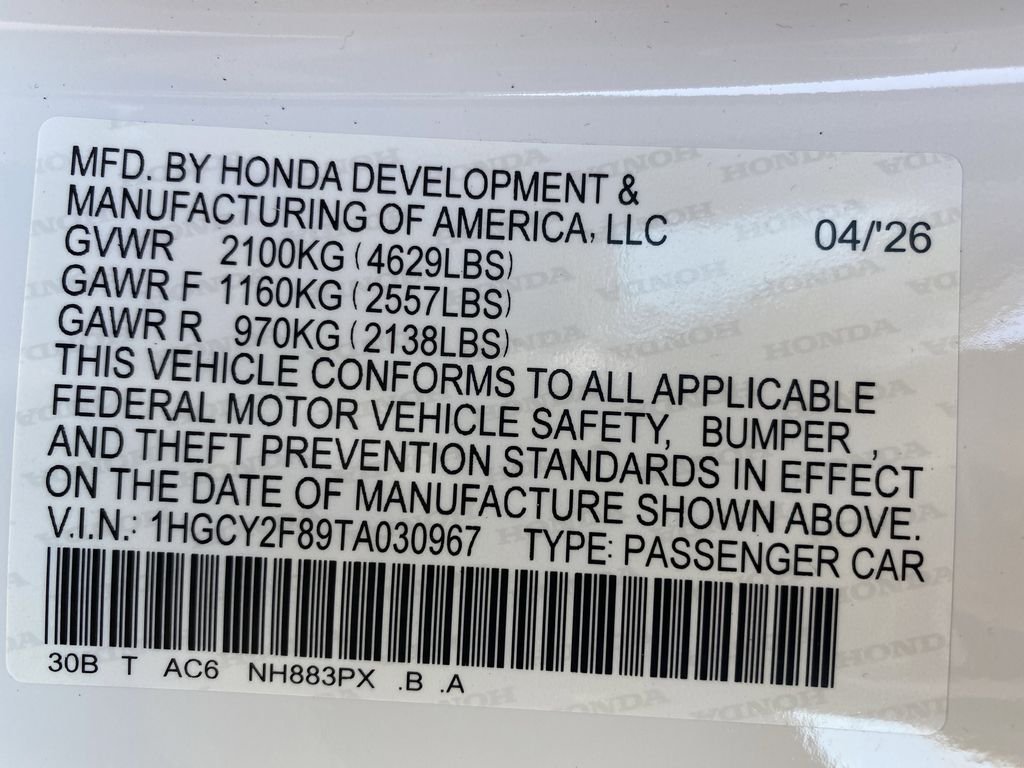 New 2026 Platinum White Pearl Honda Touring image 31
