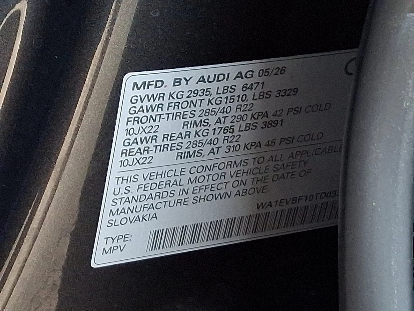 New 2026 Daytona Gray Pearl Effect Audi Premium Plus image 20