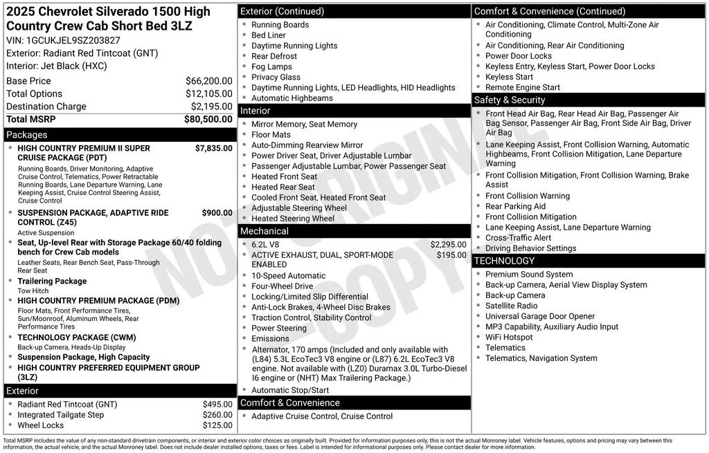 Used 2025 Radiant Red Tintcoat Chevrolet High Country image 34
