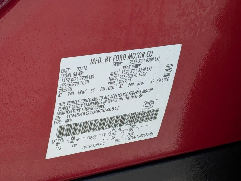 Used 2016 Red Ford Sport image 38