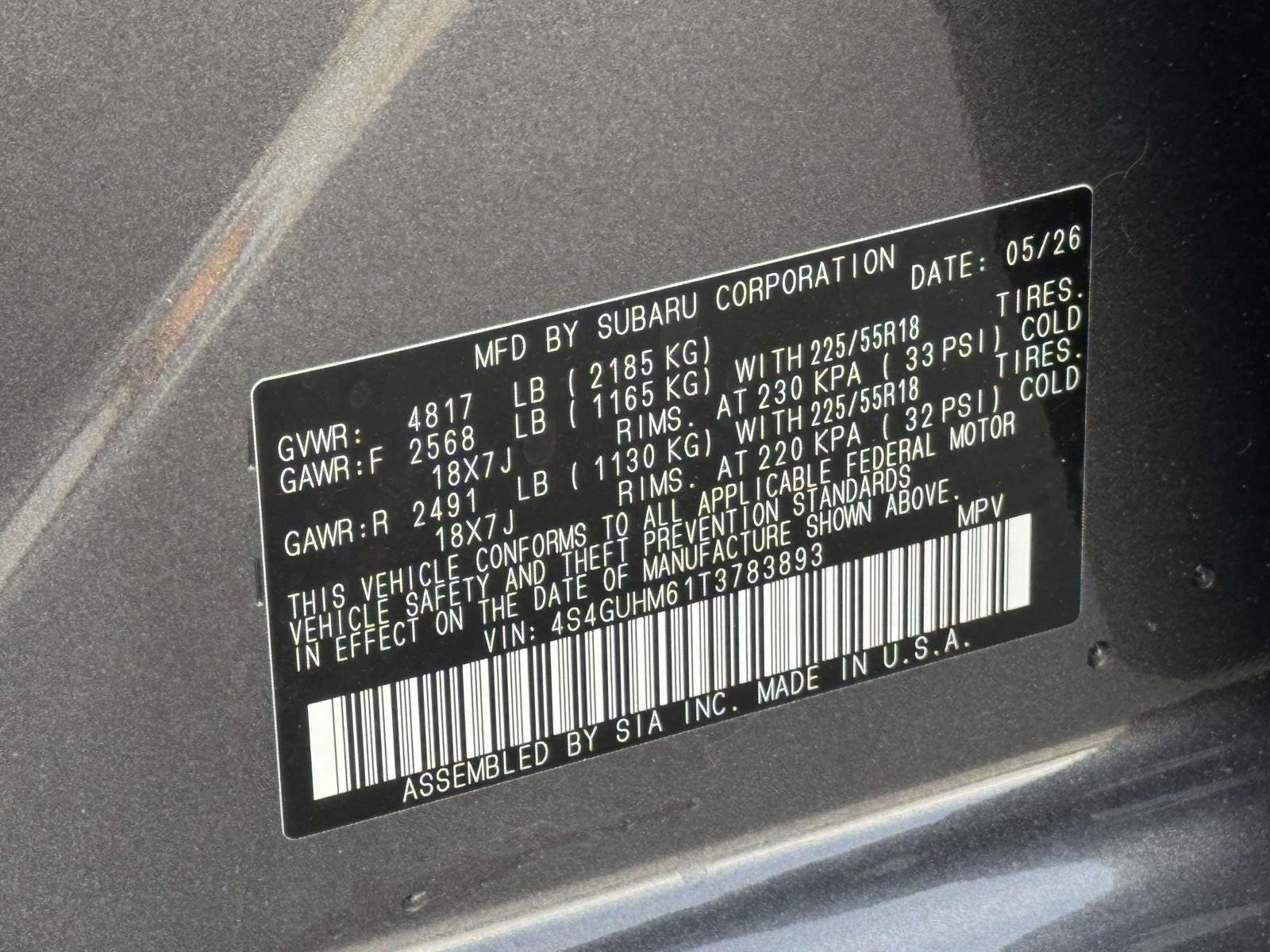 New 2026 MAGNETITE GRAY PEARL Subaru Limited image 18