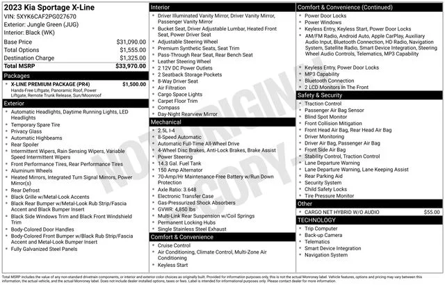 Certified Used 2023 Green Kia X-Line image 42