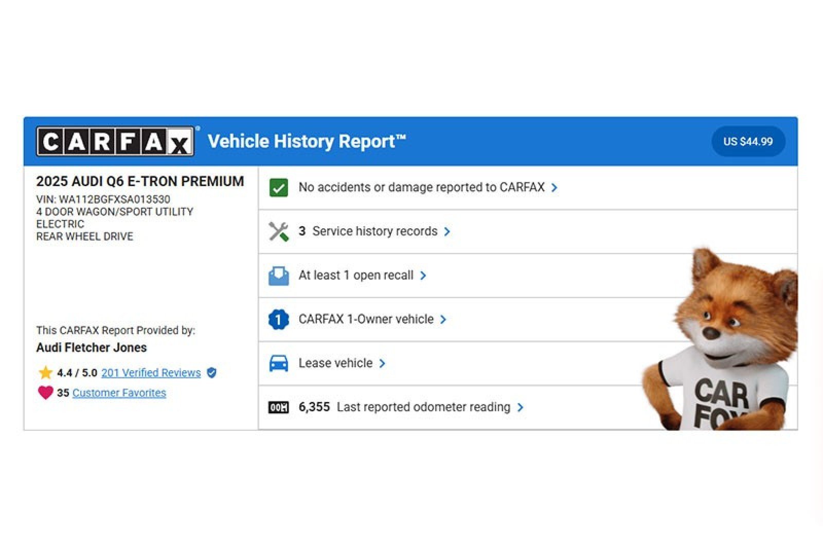 Used 2025 Audi Q6 e-tron Premium with VIN WA112BGFXSA013530 for sale in Costa Mesa, CA