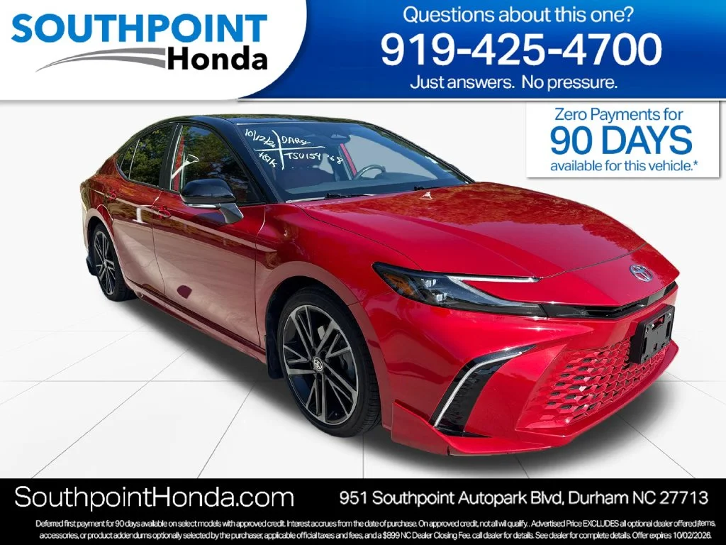 Used 2025 Midnight Black Metallic Toyota XSE image 1