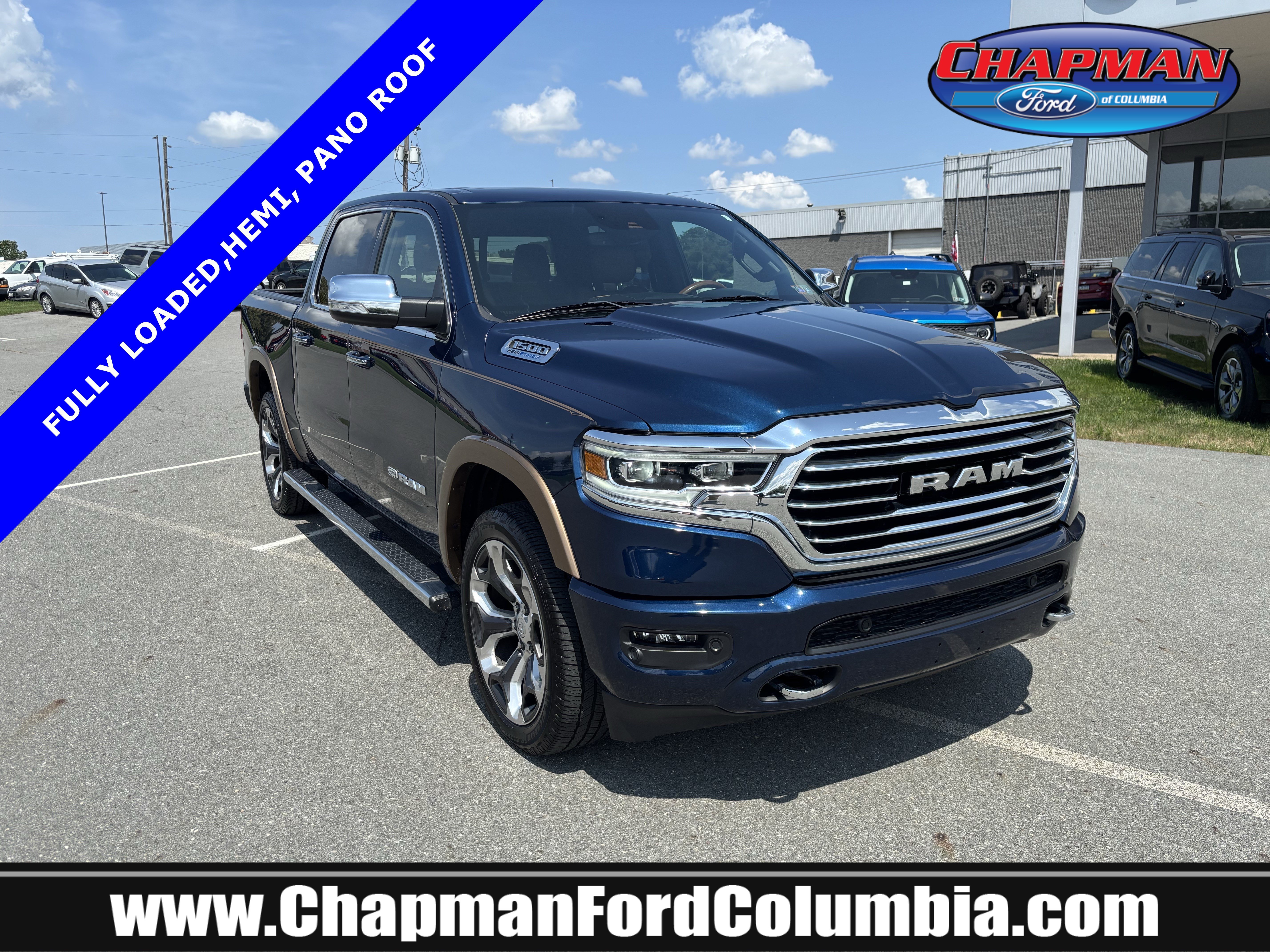 Used 2022 Patriot Blue Pearlcoat Ram Longhorn image 1