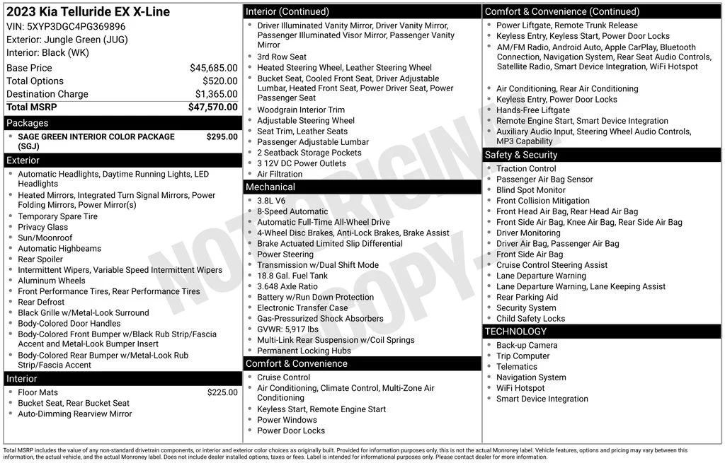 Certified Used 2023 Green Kia EX X-Line image 39