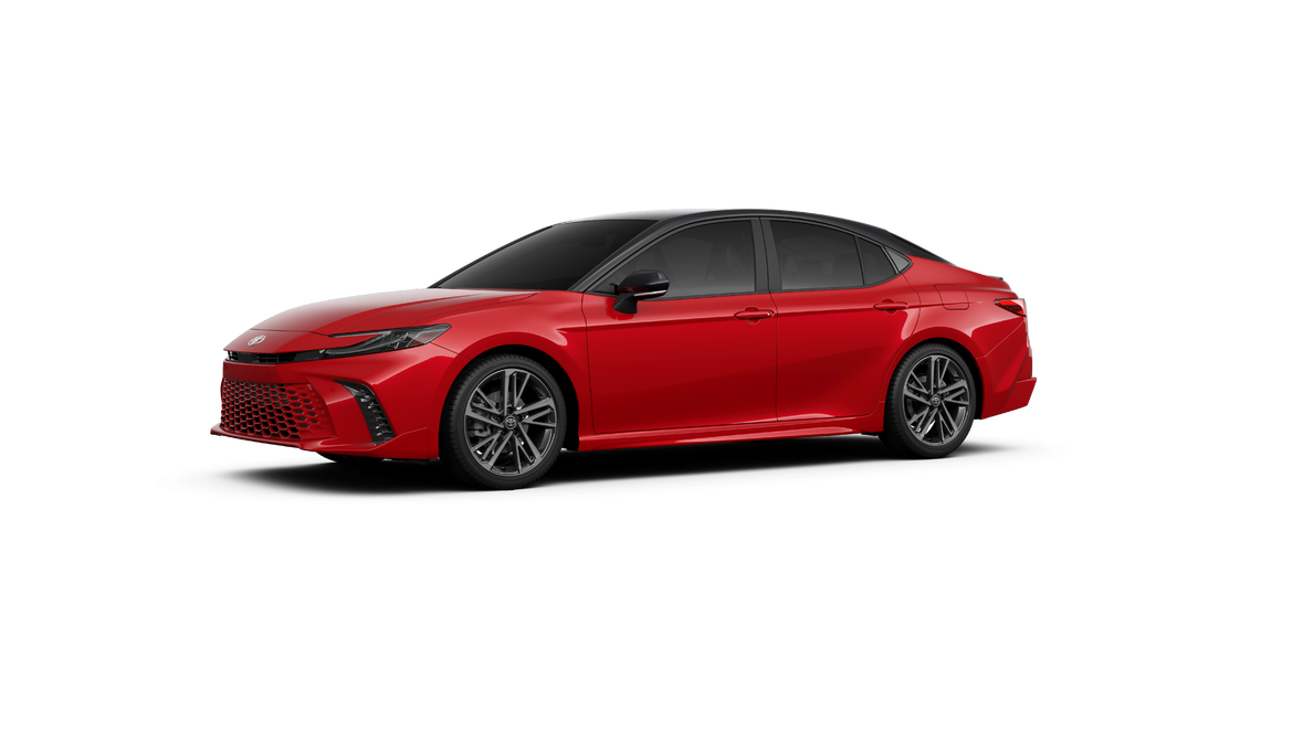 New 2027 Supersonic Red with Midnight Black Metallic roof Toyota XSE image 24