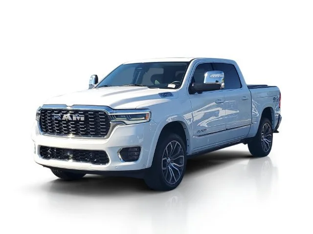 Used 2025 Bright White Clearcoat Ram Tungsten image 3