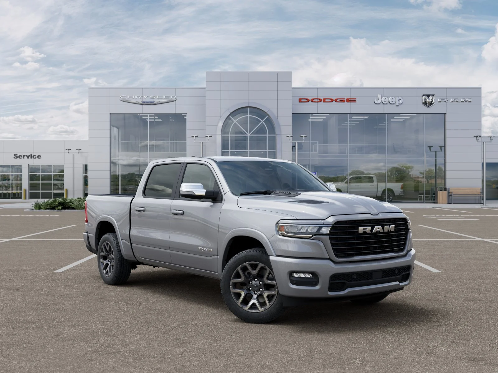 New 2026 Billet Silver Metallic Clear-Coat Exterior Paint RAM Laramie image 32