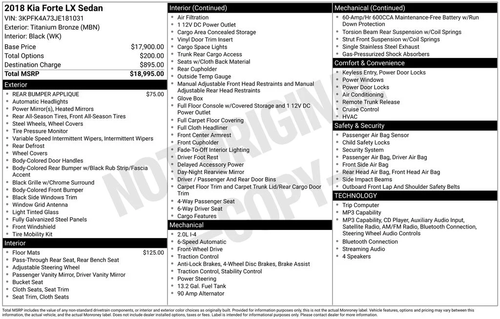 Used 2018 Silver Kia LX image 3