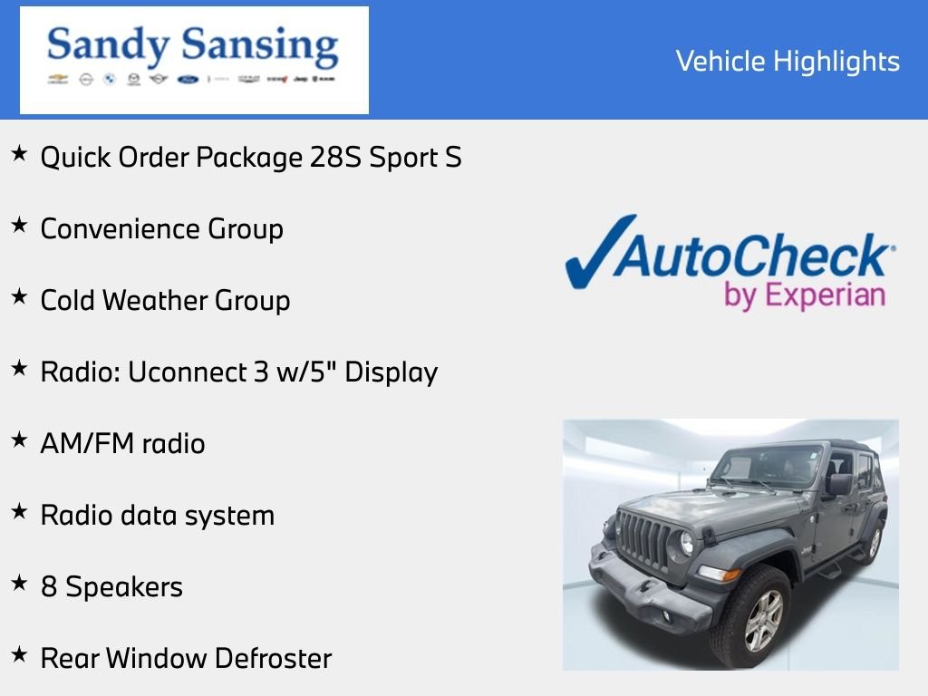 Used 2018 Gray Jeep Unlimited Sport S image 7