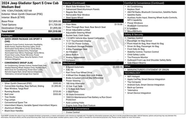 Used 2024 Silver Jeep Sport S image 38