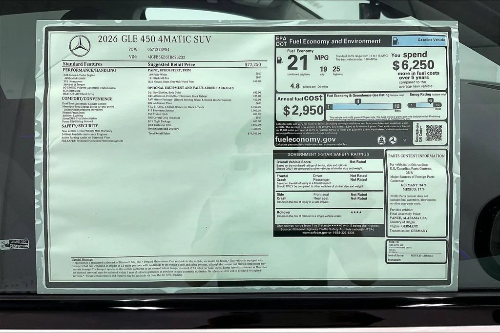 New 2026 Polar White Mercedes-Benz GLE 450 image 31