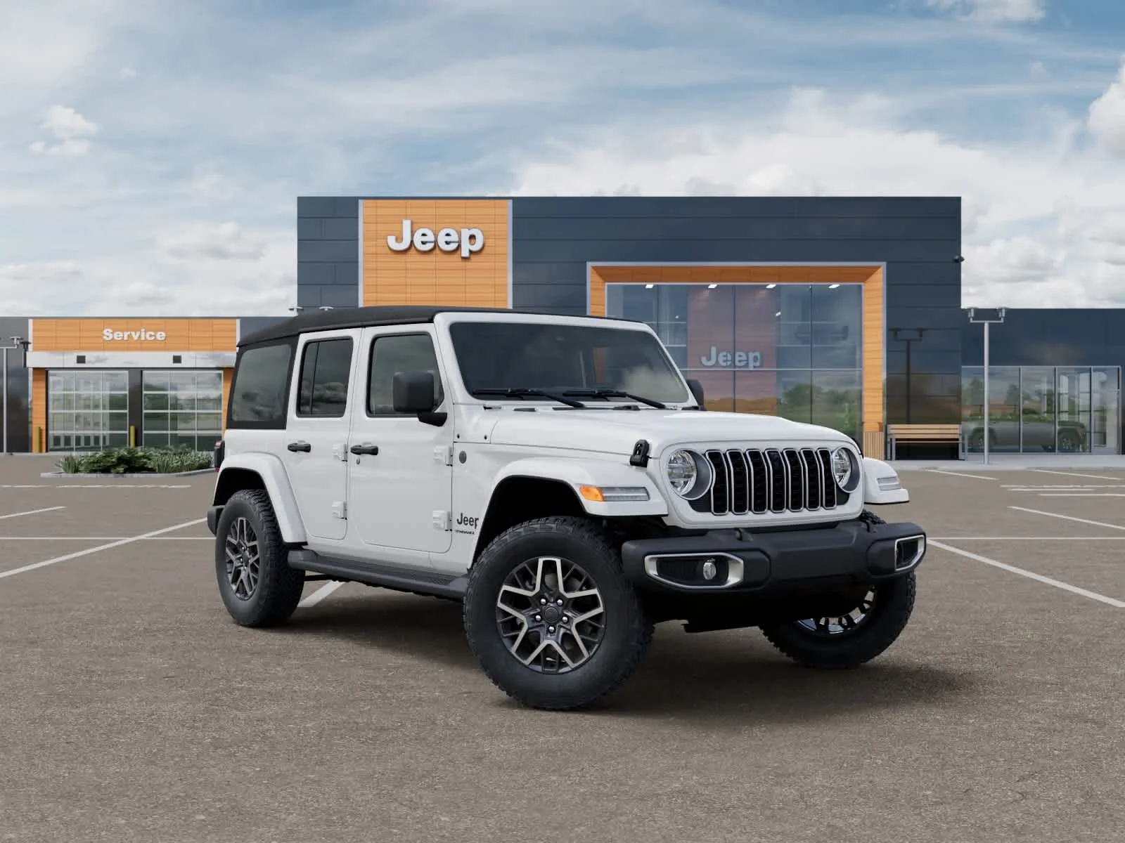 New 2026 Bright White Clearcoat Jeep Sahara image 5