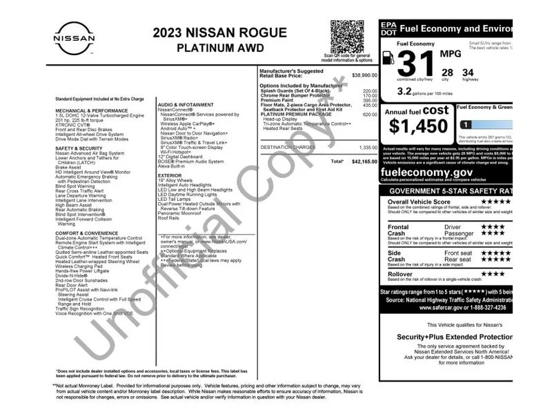 Certified Used 2023 Boulder Gray Pearl Nissan Platinum image 2