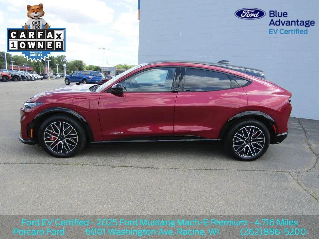 Certified 2025 Ford Mustang Mach-E Premium AWD with VIN 3FMTK3SU9SMA05492 for sale in Racine, WI
