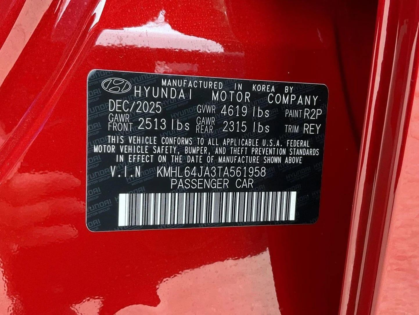 New 2026 Red Hyundai SEL Sport image 26