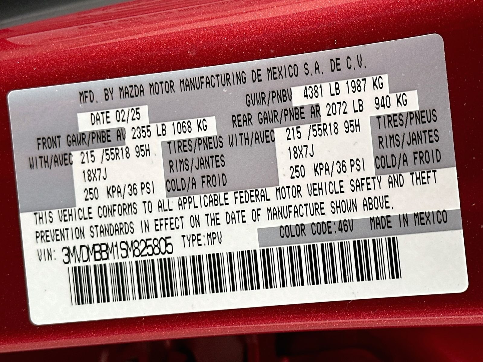 Certified Used 2025 Red Crystal Mazda 2.5 S Select Sport image 31