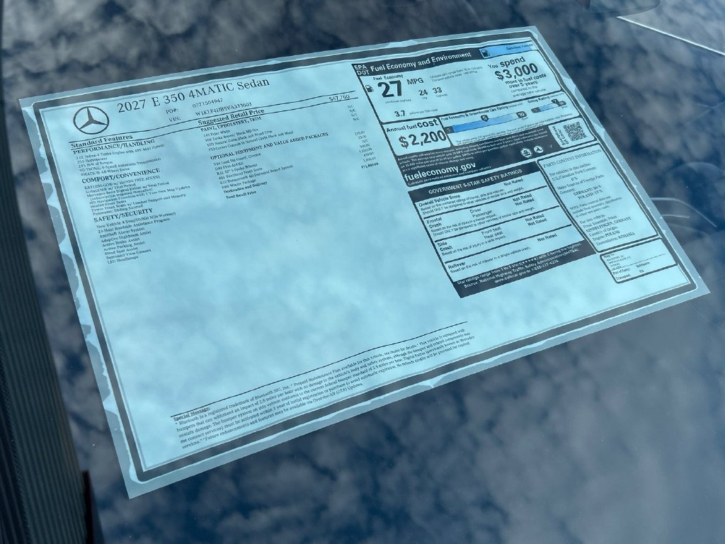 New 2027 Polar White Mercedes-Benz E 350 image 76