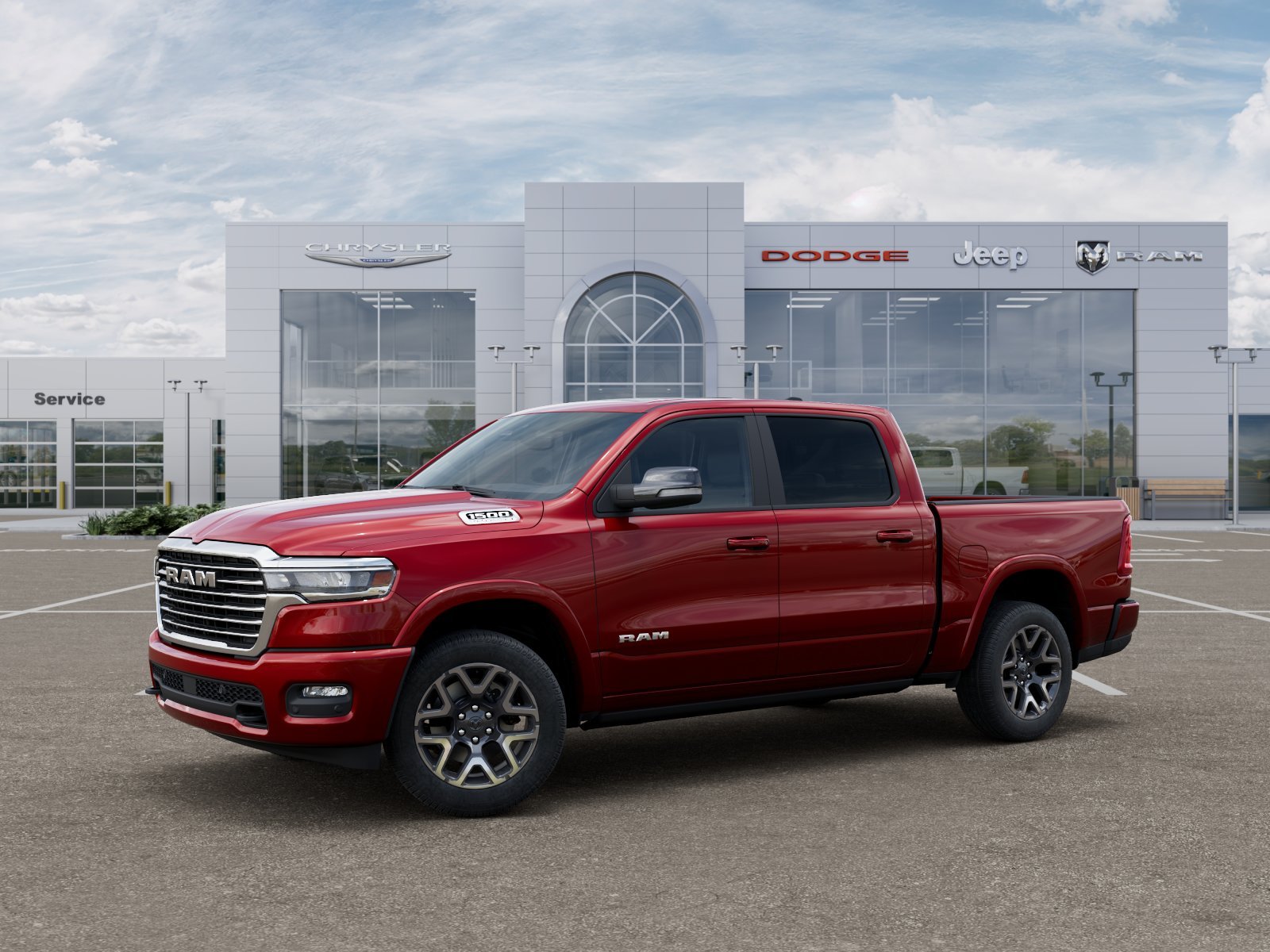 New 2026 Molten Red Pearl-Coat Exterior Paint RAM Laramie image 2