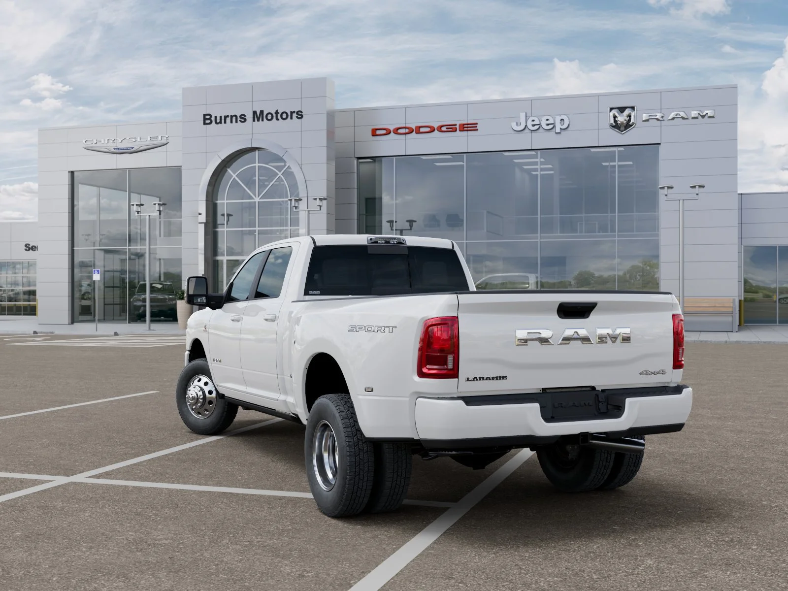 New 2027 Bright White Clear-Coat Exterior Paint RAM Laramie Dually image 3