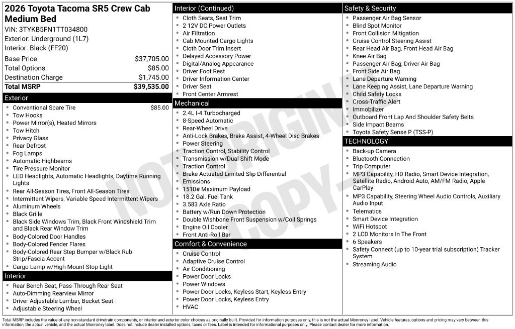 Certified Used 2026  Toyota SR5 image 2