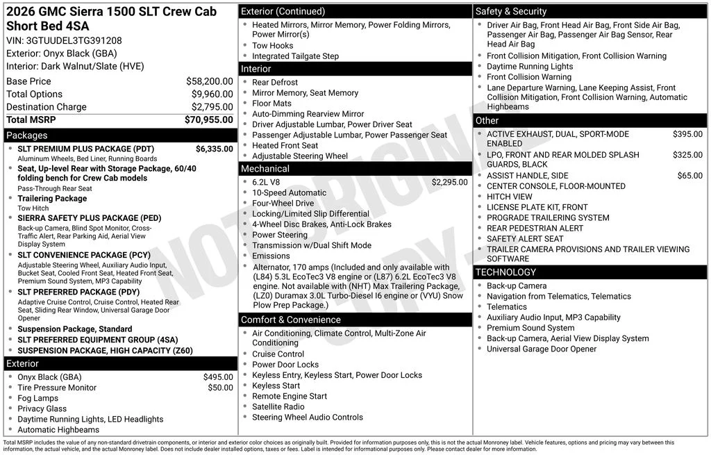 New 2026 Black GMC SLT image 45