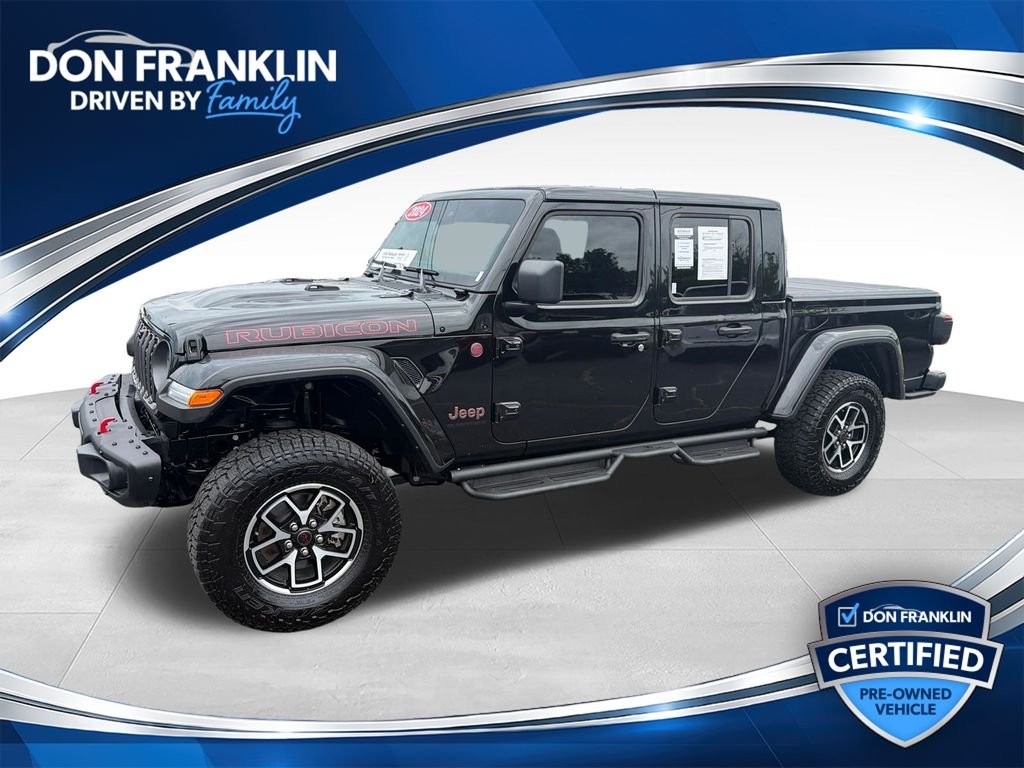 Certified Used 2024 Black Jeep Rubicon image 1