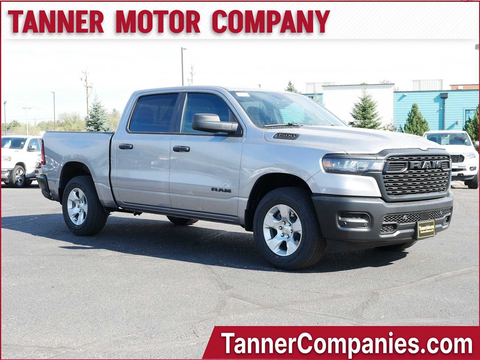 Billet Silver Metallic Clear-Coat Exterior Paint 2026 RAM 1500 Tradesman Crew Cab 4WD Pickup Truck Four-Wheel Drive