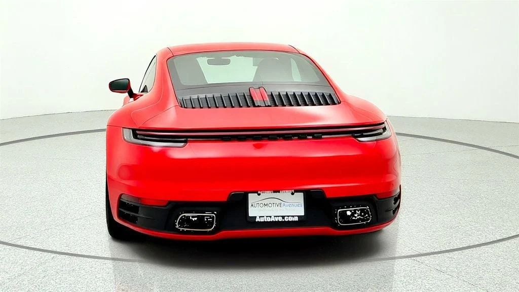 Used 2020 Guards Red Porsche Carrera Coupe w/ Classic Wheels, Bose Audio, LCA & Cooled Seats image 6
