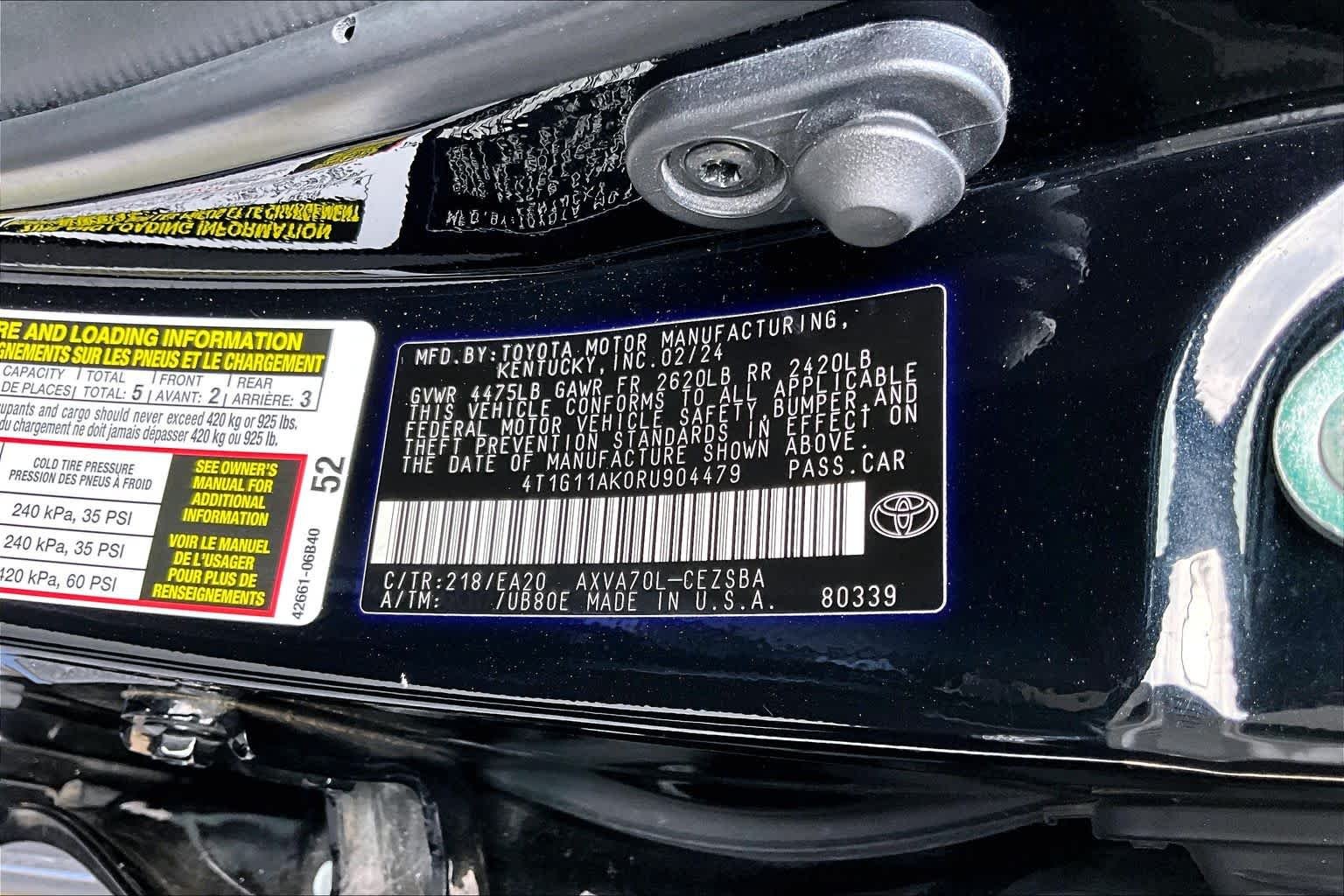 Used 2024 Midnight Black Metallic Toyota SE image 34