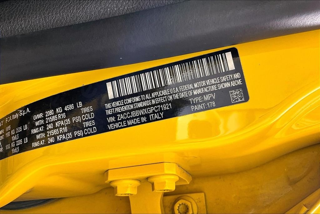 Used 2016 Yellow Jeep Latitude image 4