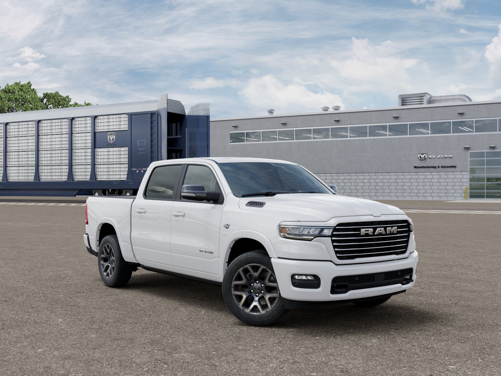 New 2027 Bright White Clear-Coat Exterior Paint RAM LARAMIE image 3
