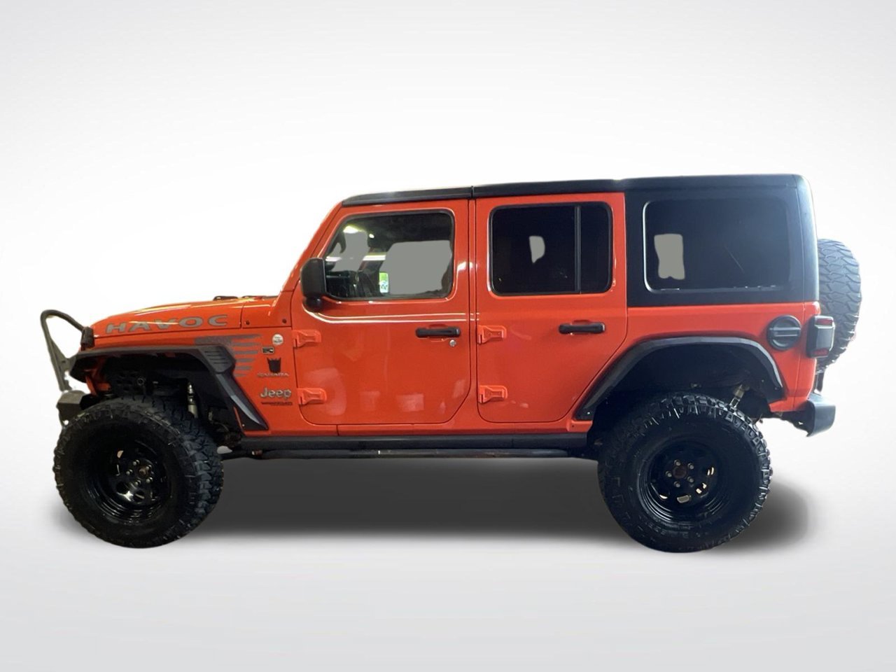 Used 2020 Orange Jeep Unlimited Sahara image 3