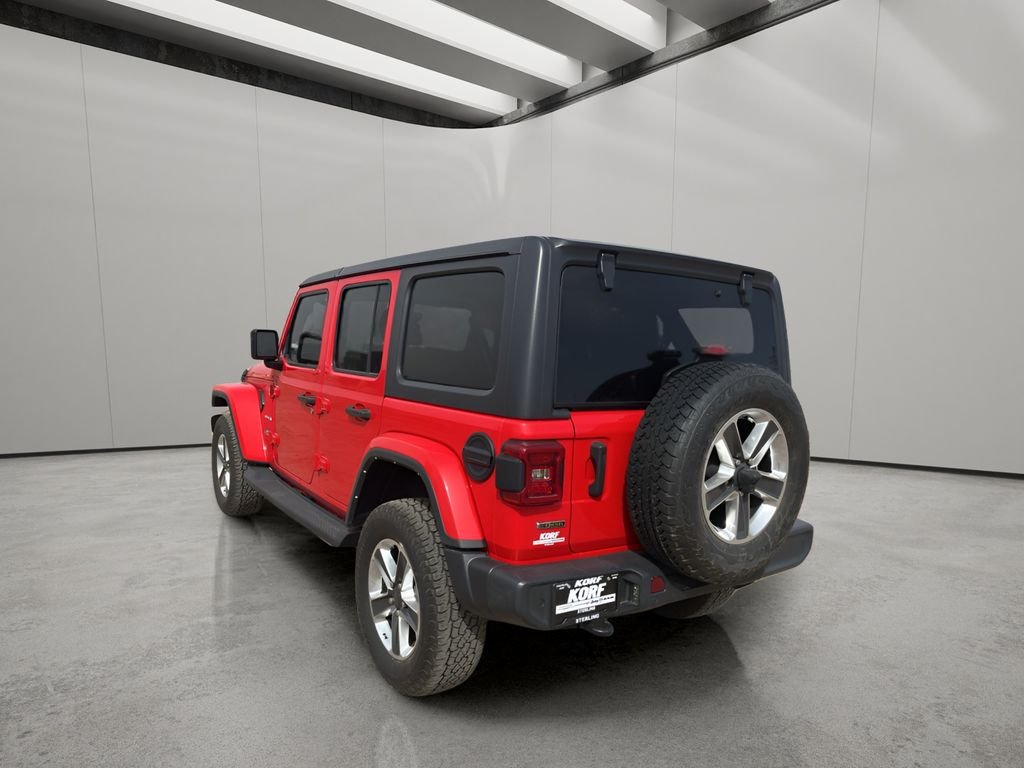 Used 2021 Firecracker Red Clearcoat Jeep Unlimited Sahara image 3