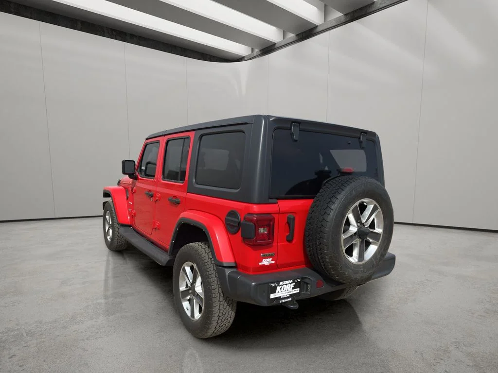 Used 2021 Firecracker Red Clearcoat Jeep Unlimited Sahara image 3