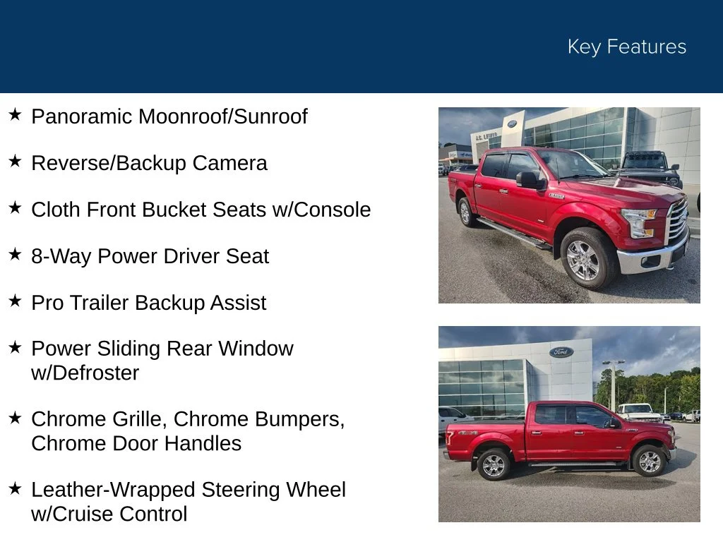 Used 2016 Ruby Red Metallic Tinted Clearcoat Ford XLT image 8