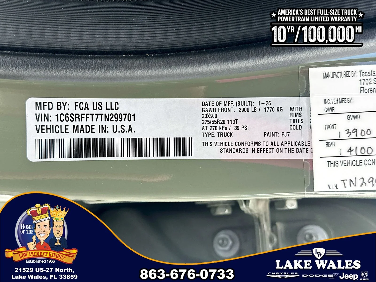 New 2026 Canyon Lake Exterior Paint RAM Big Horn/Lone Star image 31
