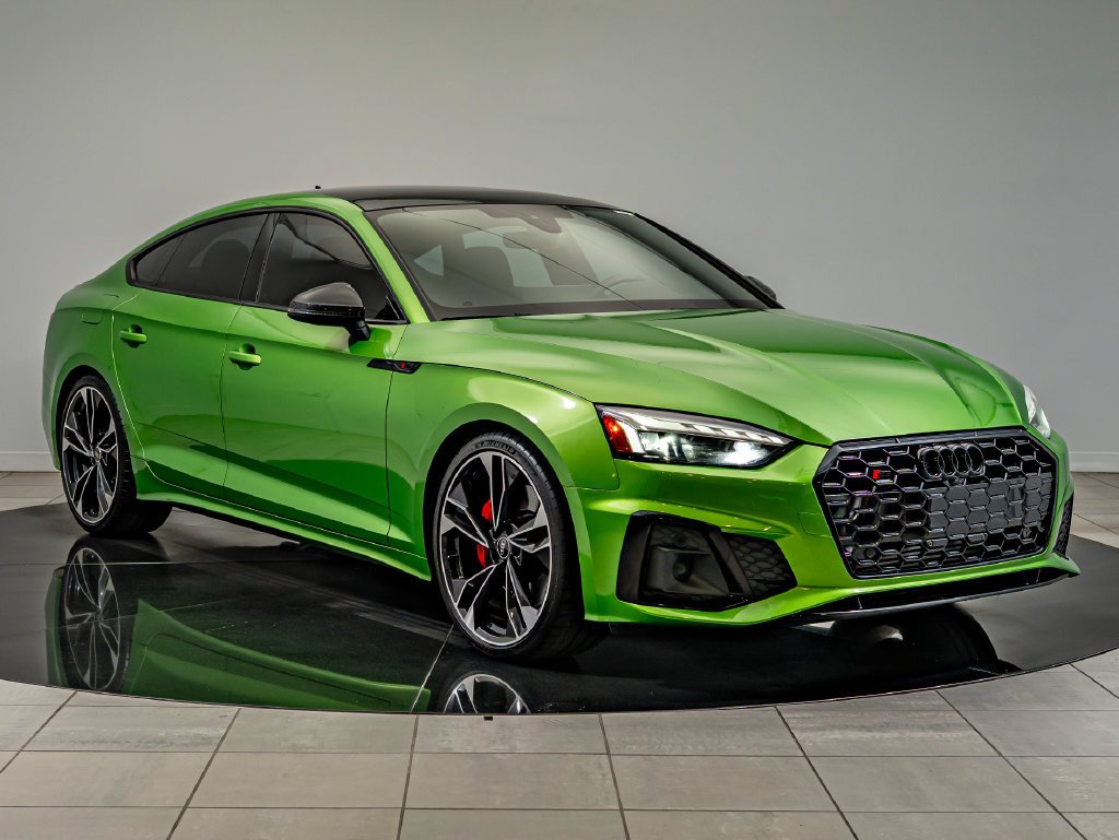 Used 2023 Java Green Metallic Audi Premium Plus image 3