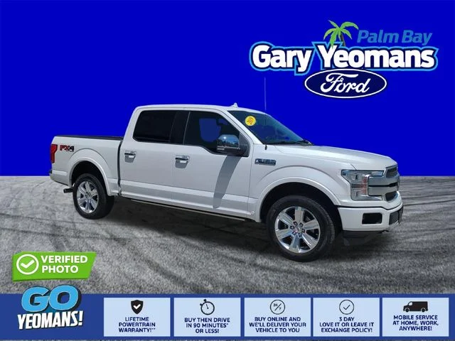 Used 2019 White Platinum Clearcoat Metallic Ford Platinum image 1