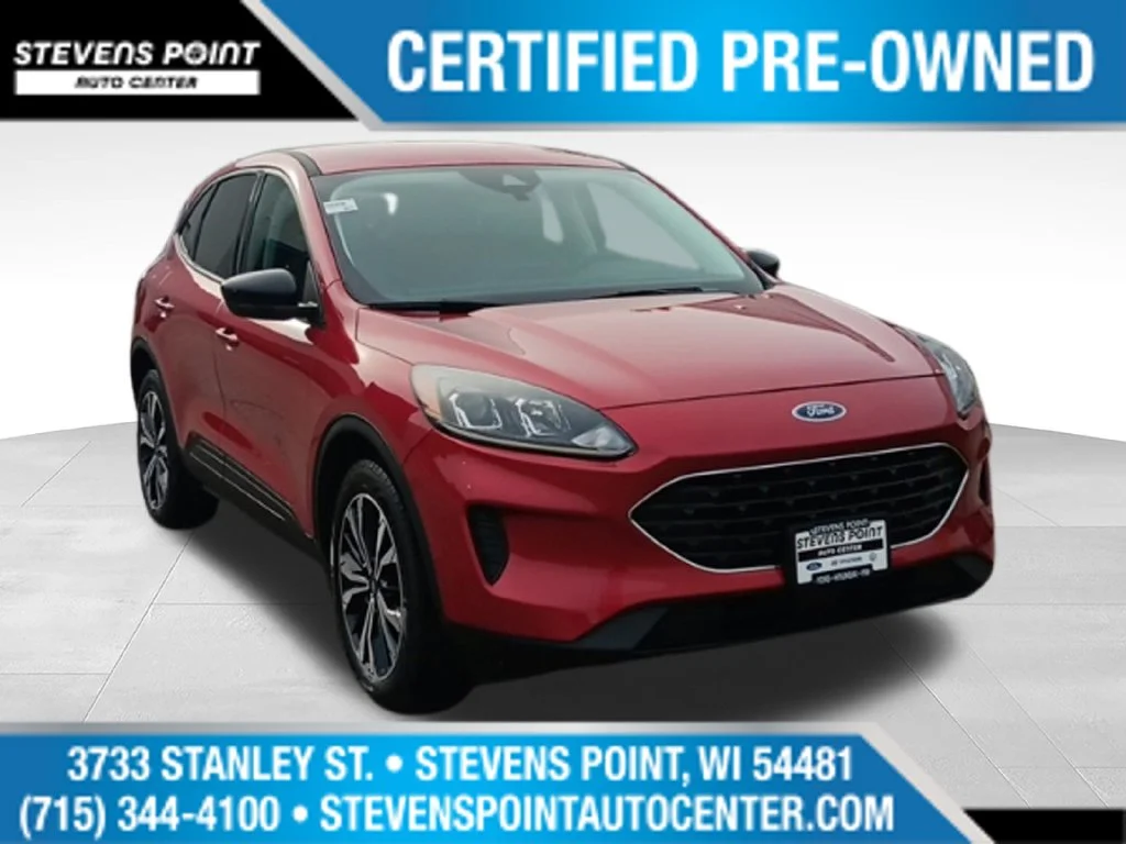 Used 2021 Rapid Red Metallic Tinted Clearcoat Ford SE image 13