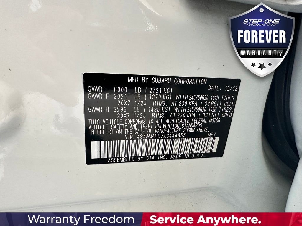 Used 2019 White Subaru Touring image 44