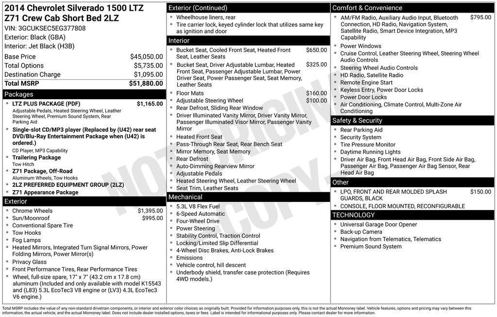 2014 Chevrolet Silverado 1500 LTZ