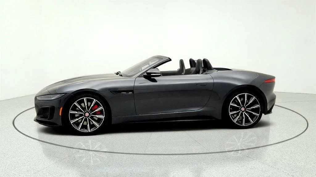 Used 2023 Carpathian Grey Premium Metallic Jaguar R Convertible AWD w/ Extended Leather & Black Calipers image 8