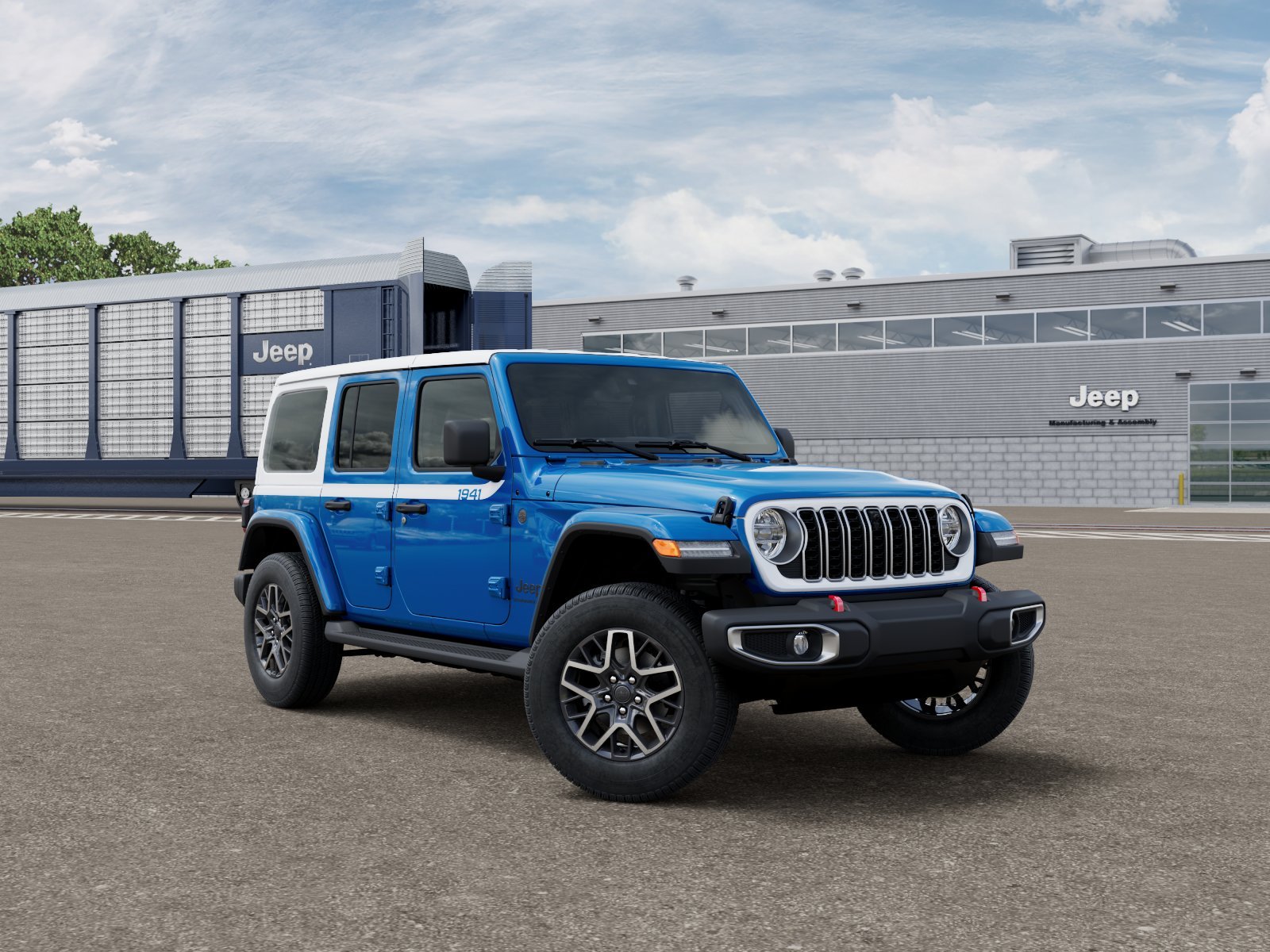 New 2026 Hydro Blue Pearl-Coat Exterior Paint Jeep Sahara image 3