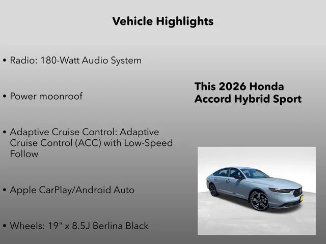 New 2026 Urban Gray Honda Sport image 5