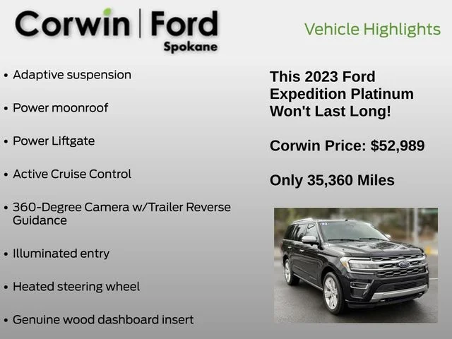 Certified Used 2023 Black Metallic Ford Platinum image 13