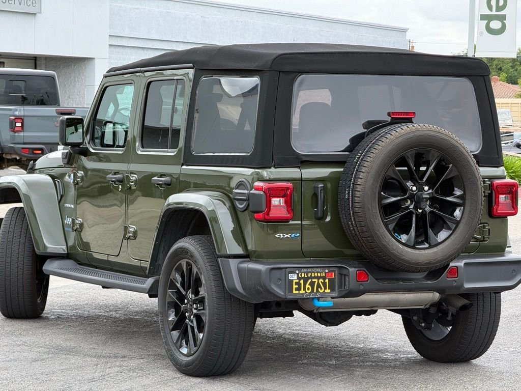 Used 2023 Jeep Wrangler 4xe Sahara 4XE with VIN 1C4JJXP65PW518598 for sale in Claremont, CA