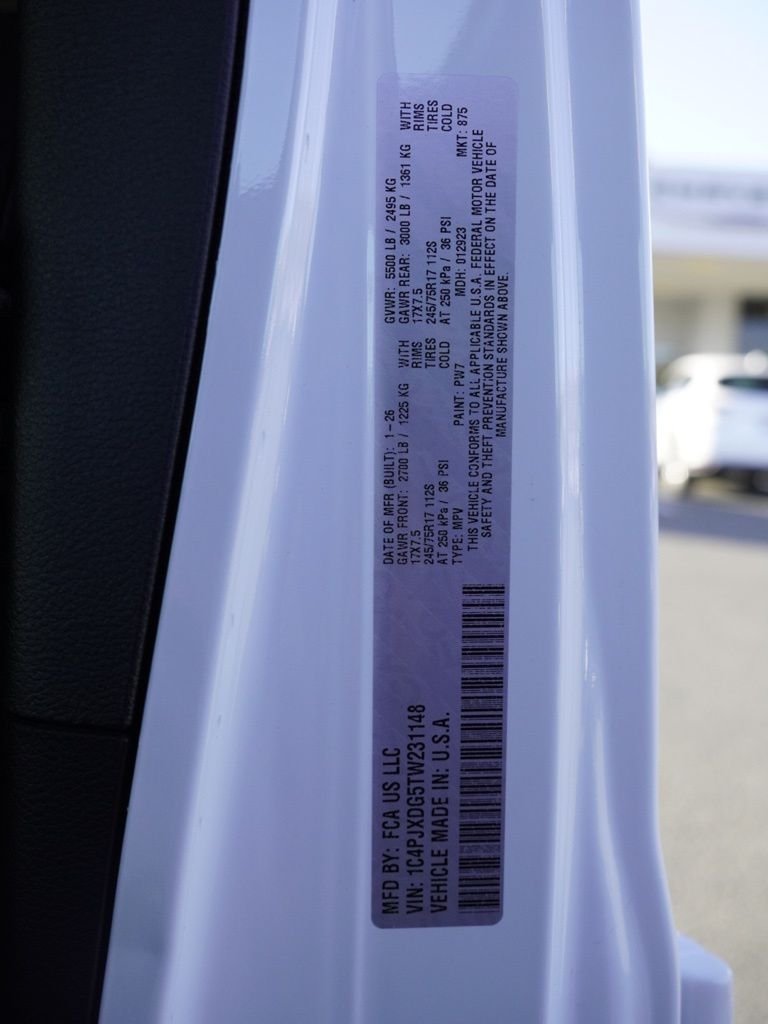 New 2026 Bright White Clear-Coat Exterior Paint Jeep Sport image 30