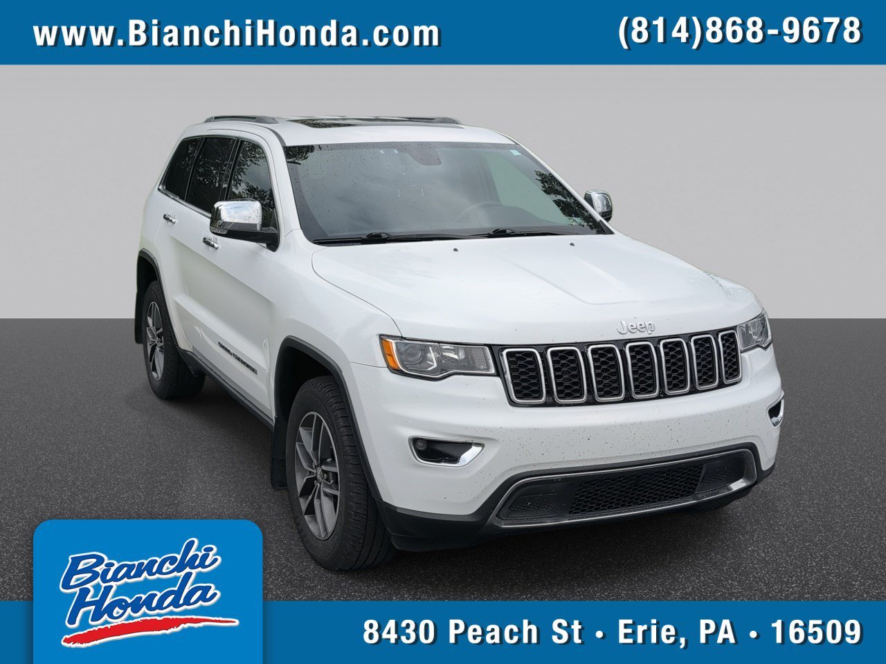 Used 2018 Bright White Clearcoat Jeep Limited image 1